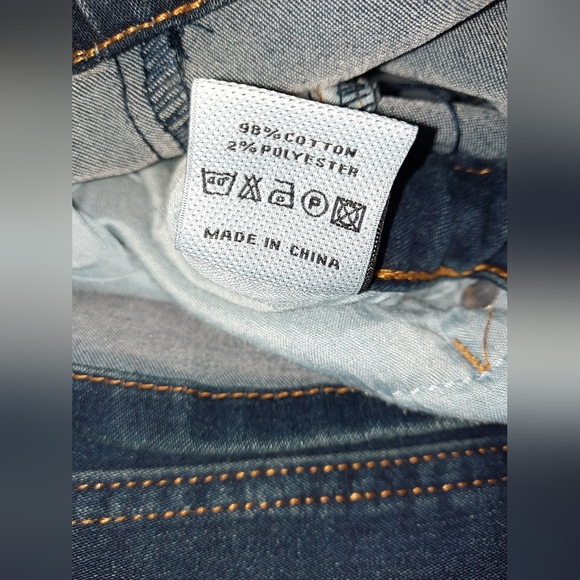 Denim, metal button-down dress size medium, stretchy, excellent used condition - Picture 5 of 8